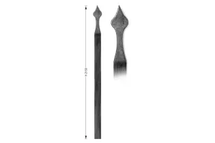 Battue de portail HAUTEUR 1800 mm  Plat 50x6 - Ref BAT2