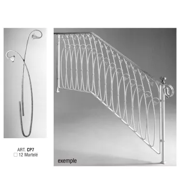 Barreau forgé HAUTEUR 910 mm Carré 12x12 - Ref CP7