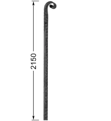 Montant de portail HAUTEUR 2150 mm Plat 35x20 - Ref MTP2