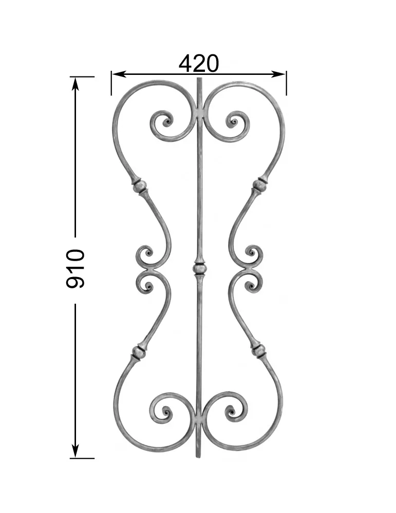 Panneau décoratif HAUTEUR 910 mm x 420 mm LARGEUR Rond 14 - Ref PAN15L-14-910