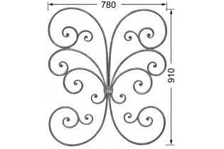 Panneau décoratif HAUTEUR 910 mm x 780 mm LARGEUR Rond 12 - Ref PANV5-12-910