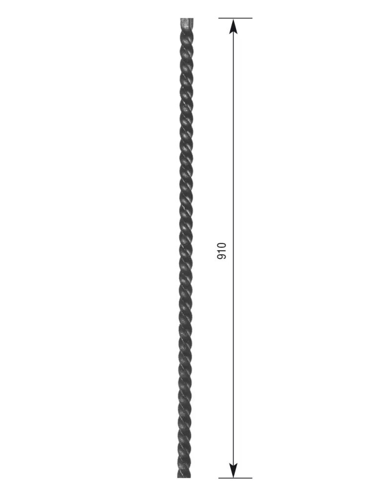 Barreau de balcon HAUTEUR 910 mm Carré 20x20 - Ref TL-20-910