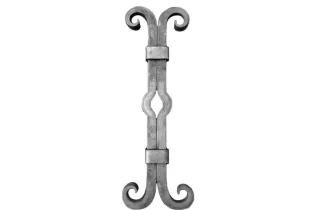 Clé de tirant croix de chainage 650 x 215 Passage 35 Section 30x30 ACIER FER FORGE LISSE Ref: CT5-30 CT5-30