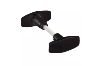 Poignée bouton double noire Longueur 85 mm carré 6 mm - Ref POIGNEED