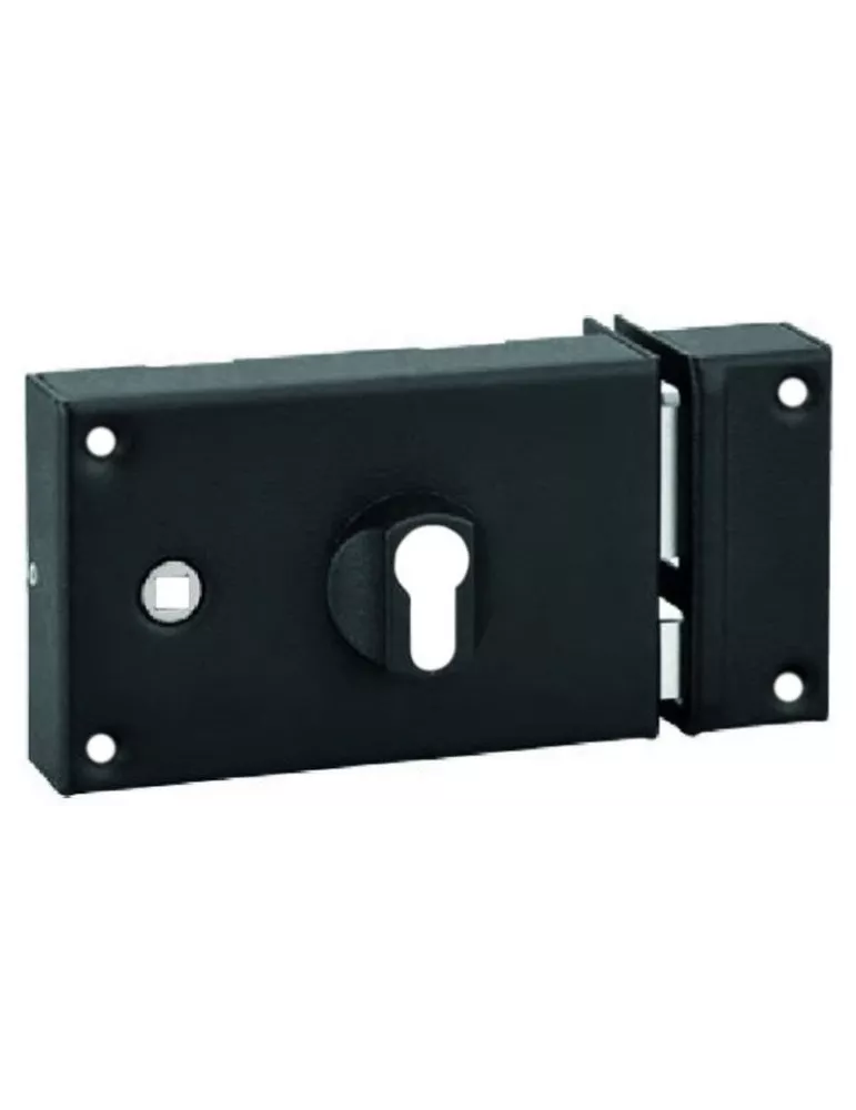 Serrure de grille droite pour portail en fer forge ACIER Ref: F66.341 F66.341