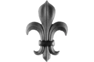 pièce élément ferronnier serrurier Fleur de Lys 118 x 8 Hauteur 140 ACIER Ref: GFL140F2