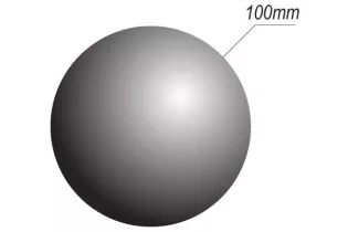 pièce élément ferronnier serrurier Boule LISSE PLEINE RONDE NON PERCEE Diamètre 100 ACIER Ref: B10S