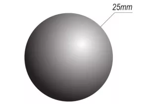 pièce élément ferronnier serrurier Boule LISSE PLEINE RONDE NON PERCEE Diamètre 25 ACIER Ref: B25S