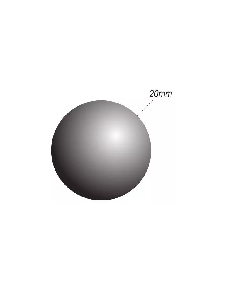 pièce élément ferronnier serrurier Boule LISSE PLEINE RONDE NON PERCEE Diamètre 20 ACIER Ref: B2S