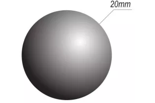 pièce élément ferronnier serrurier Boule LISSE PLEINE RONDE NON PERCEE Diamètre 20 ACIER Ref: B2S
