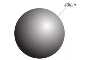 pièce élément ferronnier serrurier Boule LISSE PLEINE RONDE NON PERCEE Diamètre 40 ACIER Ref: B4S