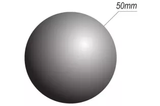 pièce élément ferronnier serrurier Boule LISSE PLEINE RONDE NON PERCEE Diamètre 50 ACIER Ref: B5S