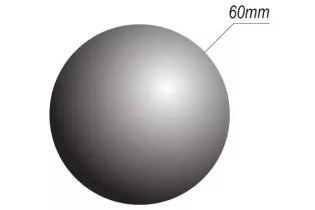 pièce élément ferronnier serrurier Boule LISSE PLEINE RONDE NON PERCEE Diamètre 60 ACIER Ref: B6S