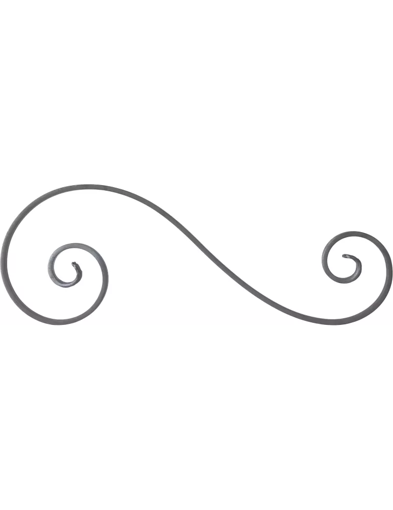 Volute S asymetrique Lisse 165x450 Section 16X8 Ref: BS4504