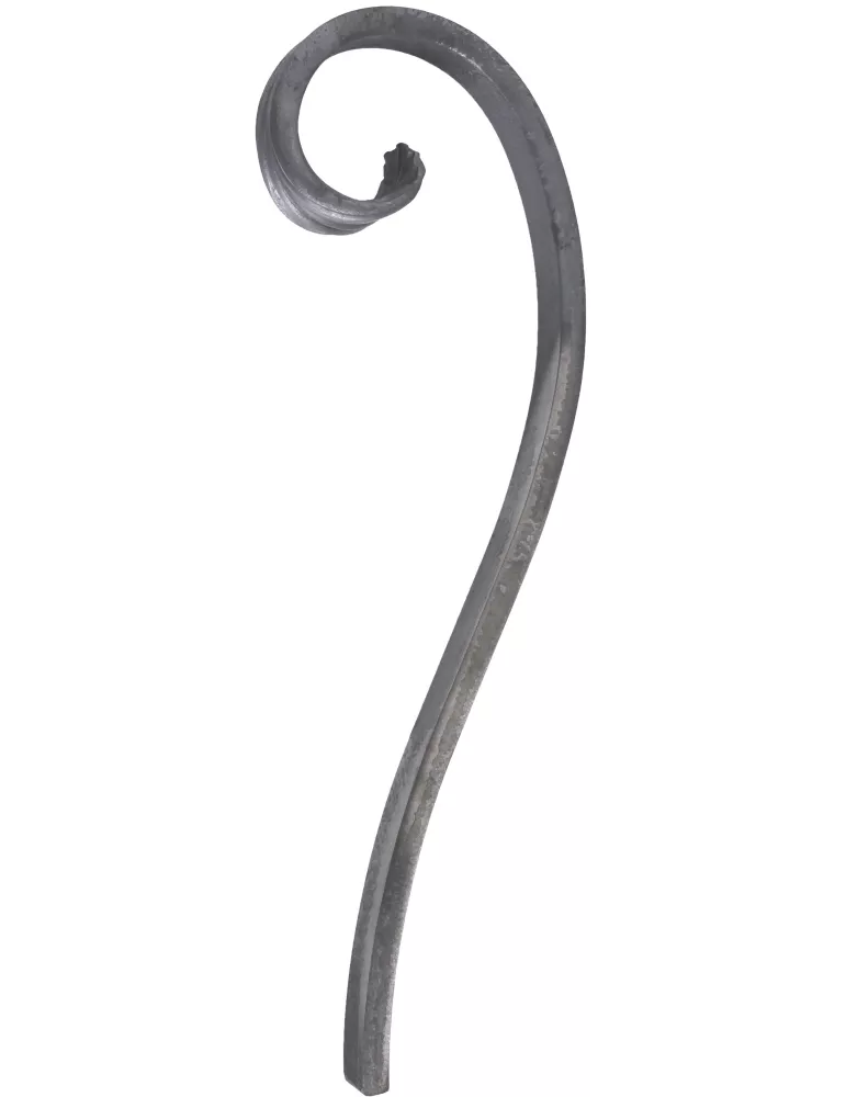 Volute Demi S Lisse 220X65 Section 12X6 ACIER Ref: BSJ2201