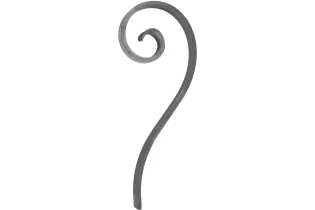 Volute Demi S Lisse PLAT 260X99 Section 12X6 ACIER Ref: BSJ2601