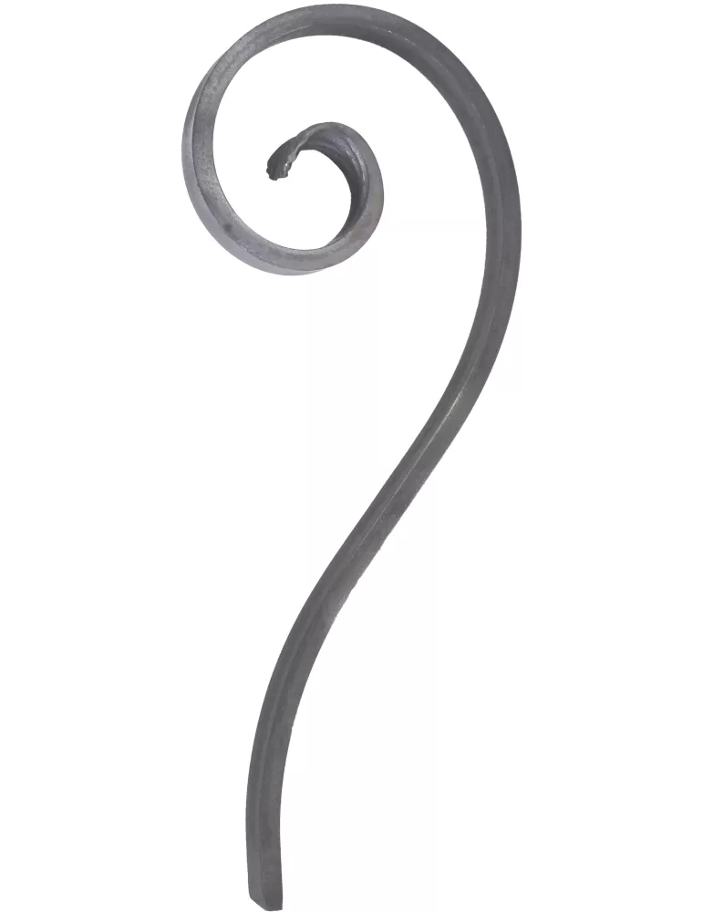 Volute Demi S Lisse PLAT 260X99 Section 14X6 ACIER Ref: BSJ2602