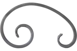 Volute C asymetrique Lisse 95x160 Section 12x6 Ref: BSL1301