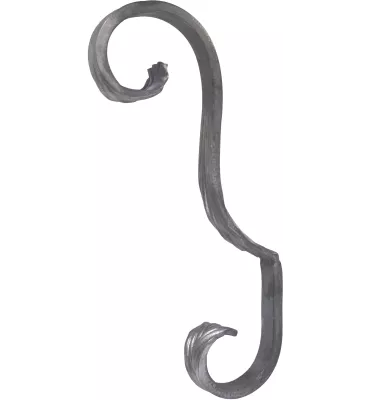 Volute DECORATIVE Lisse PLAT 205X100 Section 14X6 Ref: BSL2002