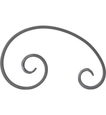 Volute C asymetrique Lisse 130x215 Section 20x6 Ref: BSL2103