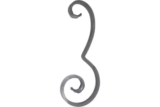 Volute DECORATIVE Lisse 235X93 Section 14X6 Ref: BSL2302