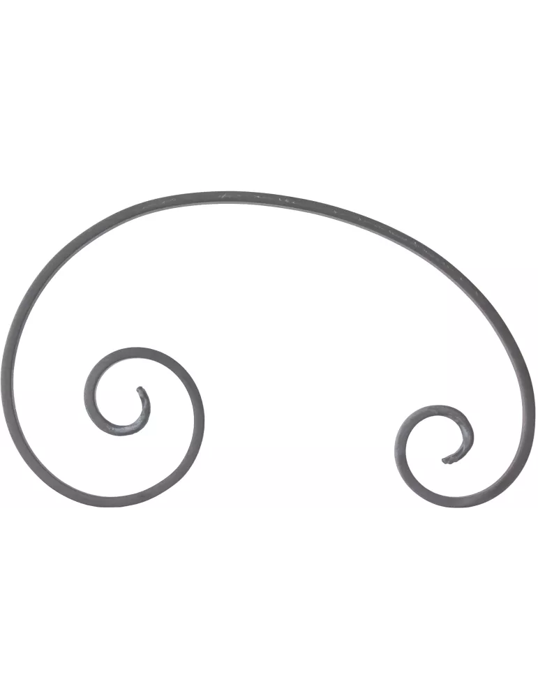 Volute C asymetrique Lisse 180x300 Section 20x6 Ref: BSL3003