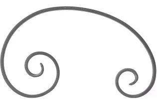 Volute C asymetrique Lisse 180x300 Section 16x8 Ref: BSL3004