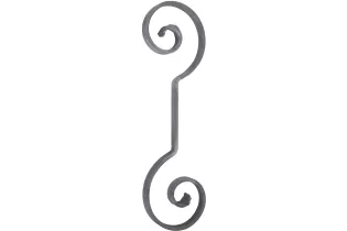 Volute DECORATIVE Lisse 350X99 Section 12X6 Ref: BSL3501