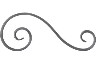 Volute S asymetrique Lisse 110x270 Section 16x8 Ref: BSS2704