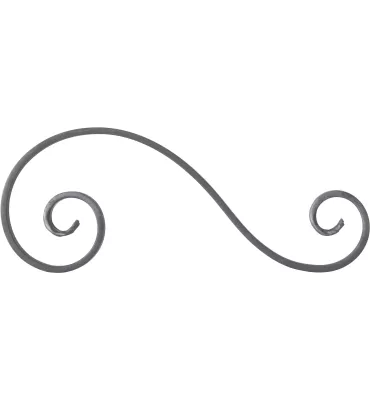 Volute S asymetrique Lisse 130x330 Section 12x6 Ref: BSS3301