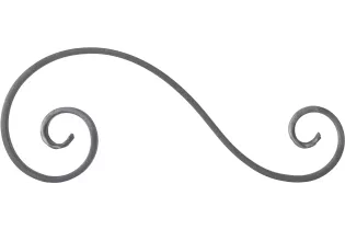 Volute S asymetrique Lisse 130x330 Section 12x6 Ref: BSS3301