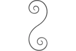 Volute S Lisse 350X130 Section 16X8 Ref: BSS3504