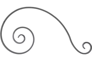 Volute S asymetrique Lisse 210x400 Section 14x6 Ref: BSS4102