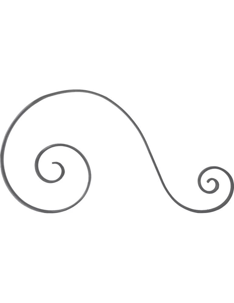 Volute S asymetrique Lisse 345x650 Section 14x6 Ref: BSS6502