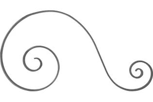 Volute S asymetrique Lisse 345x650 Section 16x8 Ref: BSS6504