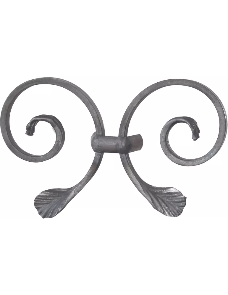 Volute en demi C LISSE PATTE D OIE 273x165 Section 16x8 ACIER Ref: BSD134