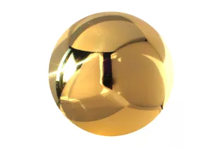 Boule Lisse Creuse Ronde Diamètre 75 borgne M10 LAITON Ref: BSKL75 BSKL75