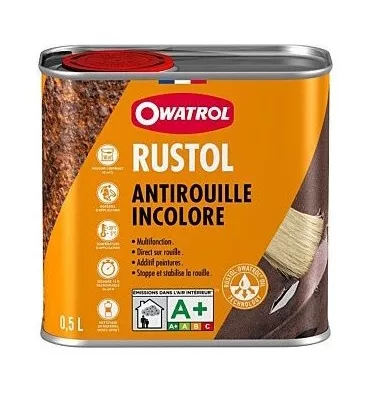 Antirouille Pro Incolor Rustol 500ml Fer Forgé Acier Ref: BBRUSTOL500ML BBRUSTOL500ML