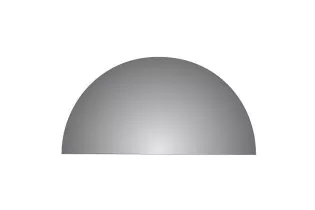 Boule LISSE CREUSE DEMI SPHERE NON PERCEE Diamètre 60 ACIER Ref: F52.182