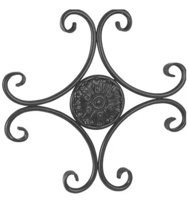 pièce élément ferronnier serrurier Éléments décoratifs 360 x 360 Diamètre 12 ACIER FER FORGE LISSE Ref: BE0302905