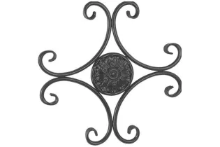 pièce élément ferronnier serrurier Éléments décoratifs 360 x 360 Diamètre 12 ACIER FER FORGE LISSE Ref: BE0302905