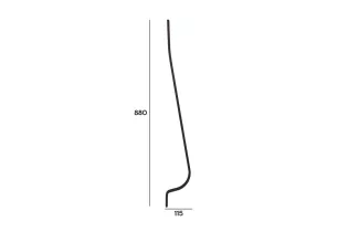 Balustre GALBE 880 mm LARGEUR 115 mm Carré 10x10 - Ref. F54-906