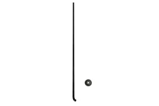 Balustre COUDE Longueur 1200 Section 16 ACIER FER FORGE Ref: RL16C2-P37N-12