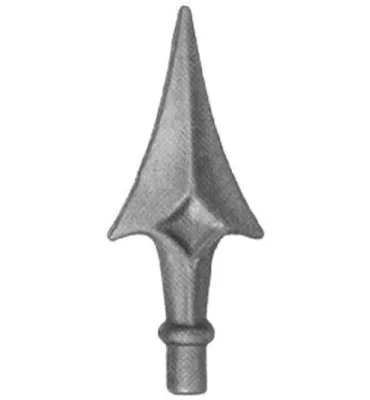 Pointe de lance flèches 150 x 65 Diamètre 16 Acier Galvanisé Ref: P31G