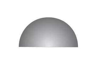 pièce élément ferronnier serrurier Boule LISSE DEMI SPHERE Diamètre 30 LAITON Ref: GDB030F1