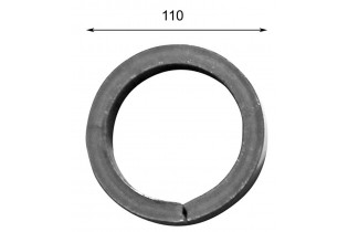 pièce élément ferronnier serrurier Cercle LISSE ROND Section 14 Diamètre 110 ACIER Ref: A110LC14