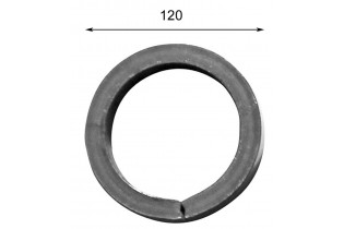 pièce élément ferronnier serrurier Cercle LISSE ROND Section 14 Diamètre 120 ACIER Ref: A120LC14