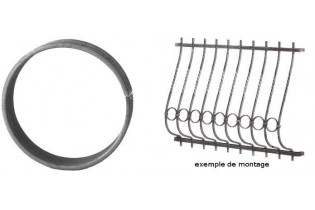 pièce élément ferronnier serrurier Cercle LISSE ROND Section 16x6 Diamètre 100 ACIER Ref: F53.121