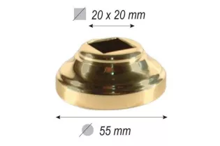 Cache de scellement pour barreau CARRE Passage 20x20 LAITON Ref: F55.508 F55.508