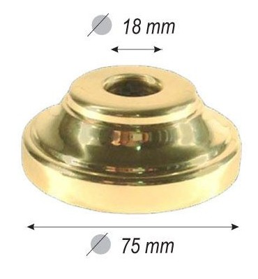 pièce élément ferronnier serrurier Cache de scellement pour barreau ROND Passage 18 LAITON Ref: F55.511